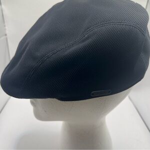 Wigens NWT Ivy Slim Newsboy Cap Size Large Black - Stylish Textured Fabric Blend